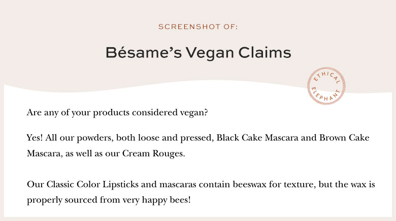 Is Besame Vegan?