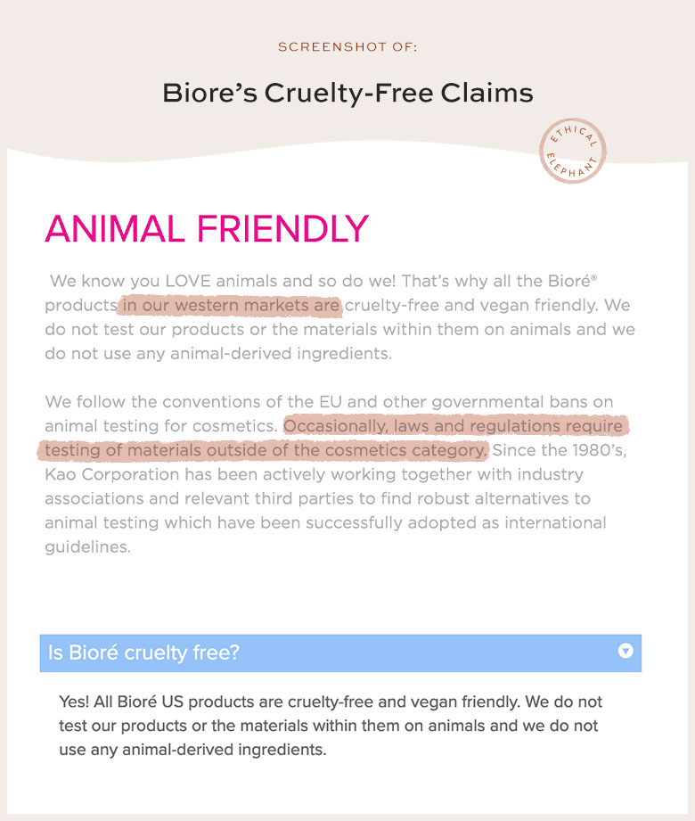 Is Biore Cruelty-Free?