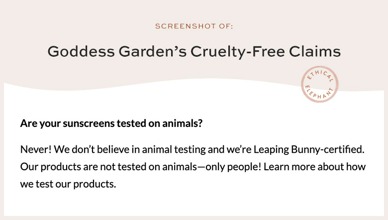 Is Goddess Garden Cruelty-Free?