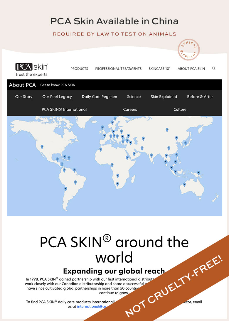 PCA Skin Sold in China